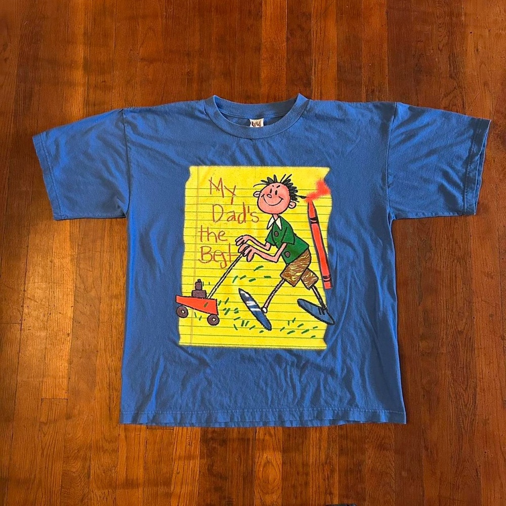 Vintage Dad Father Father’s Day Humor Funny ‘90s Blue Graphic T-shirt L